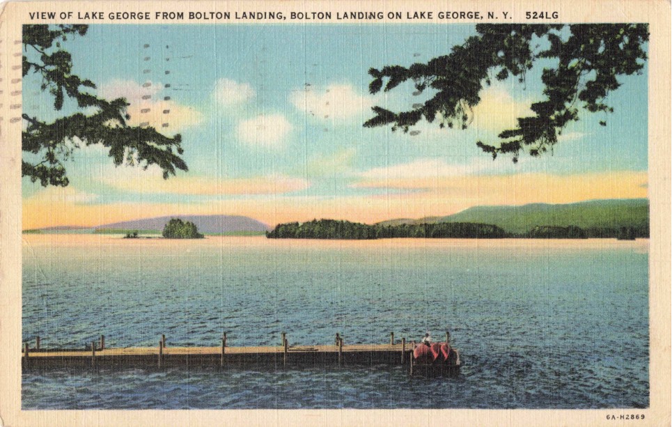 Vintage postcard: View of Lake George from Bolton Landing
